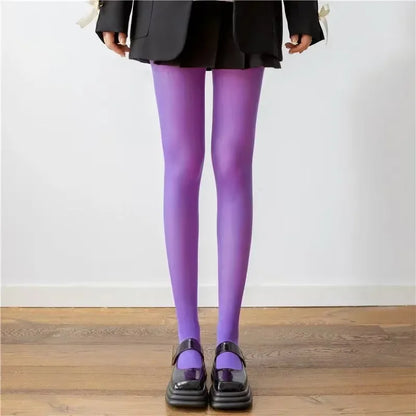 Red Women’s Tights - Super Elastic Plus Size Pantyhose Stockings for Y2K & Everyday Wear