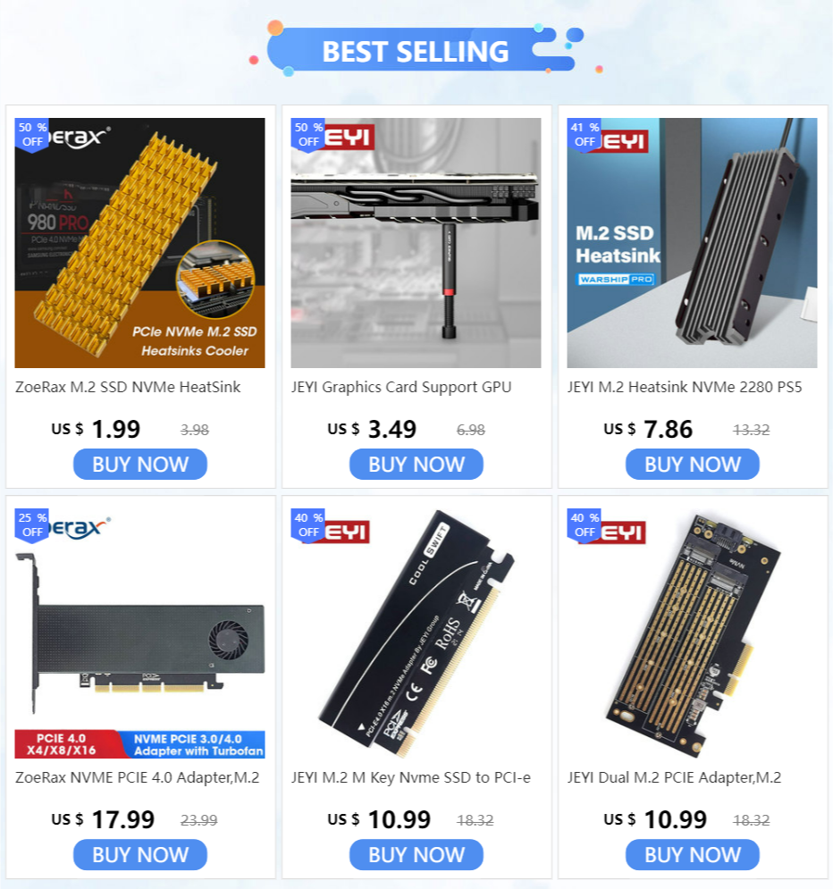 ZoeRax NVME Pro Adapter - M.2 NVME SSD to PCIe 4.0 Adapter Card for PC & Video Card