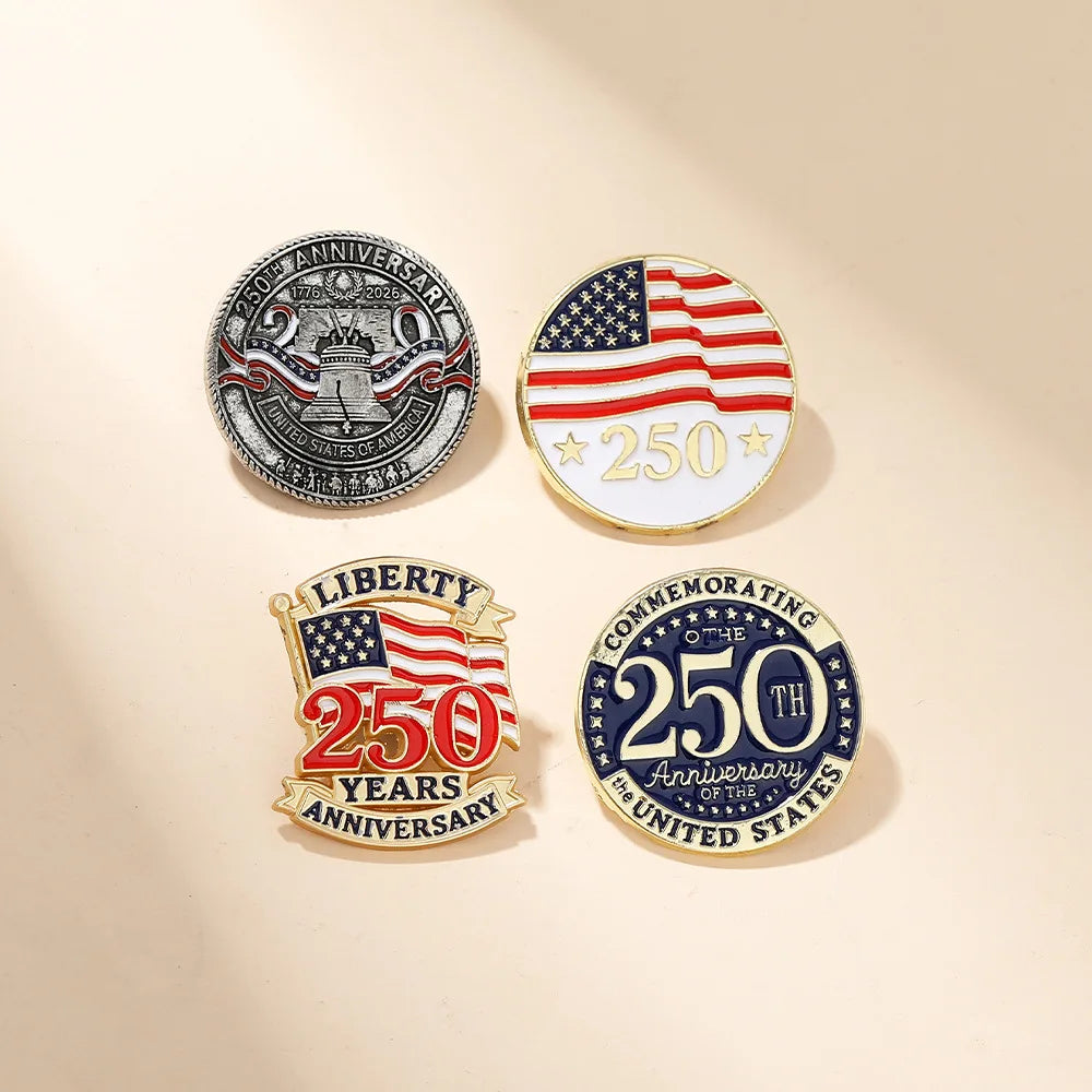 2026 USA 250th Anniversary Pin - Patriotic Enamel Brooch Jewelry Gift for Men and Women Independence Day Celebration