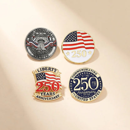 2026 USA 250th Anniversary Pin - Patriotic Enamel Brooch Jewelry Gift for Men and Women Independence Day Celebration