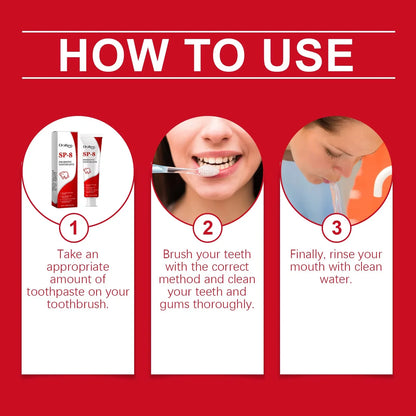 SP-8 Probiotic Whitening Toothpaste – Mint Fresh Breath, Deep Clean, Plaque & Stain Removal for Oral Hygiene