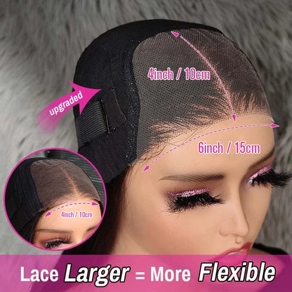 Wear and Go Water Wave Bob Lace Wig – Curly 6x4 Glueless Human Hair, 4x4 Ready-to-Go Pre-Cut Lace Wig for Women