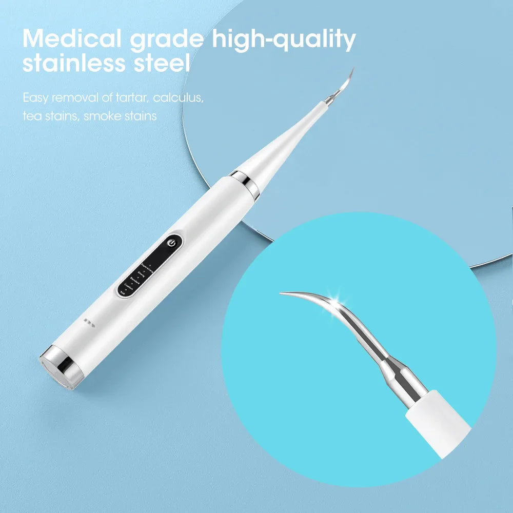 Electric Tooth Whitening Brush – Sonic Teeth Cleaner, Dental Scaler, Plaque & Calculus Remover Kit