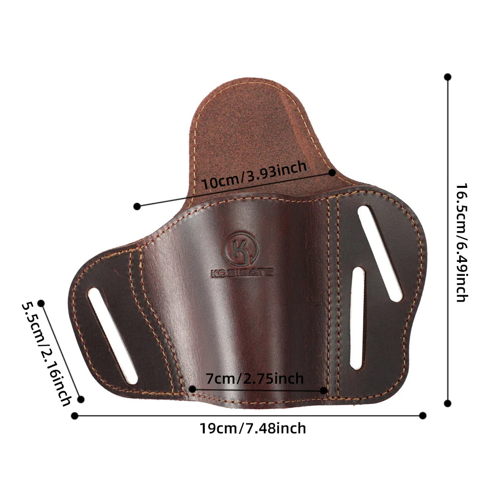 KOSIBATE Genuine Leather OWB Belt Holster for 1911 – Durable Outdoor Hunting Gun Holster