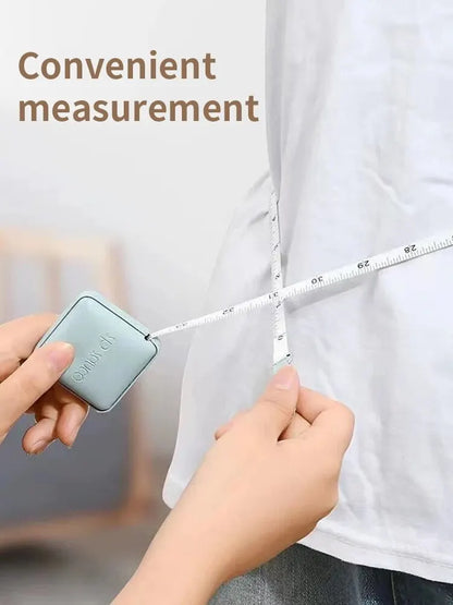 Soft Square Retractable Tape Measure with Push Button – Soft Body Measuring Sewing Tape Inch Ruler Tool