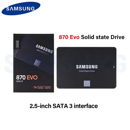 Samsung 870 EVO 2.5" SATA III SSD — 250GB, 500GB, 1TB & 2TB Internal Storage for Laptop & Desktop
