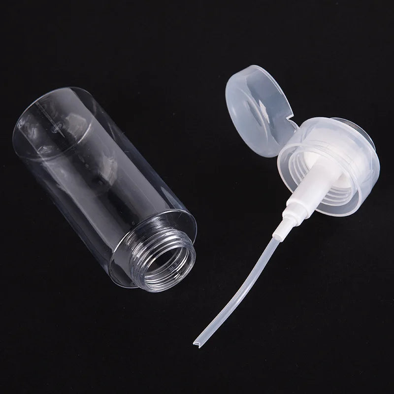 120/150/200ml Refillable Nail Pump Bottles – Empty Dispenser for Polish Remover, Cleaner & Manicure Tools
