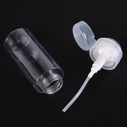 120/150/200ml Refillable Nail Pump Bottles – Empty Dispenser for Polish Remover, Cleaner & Manicure Tools