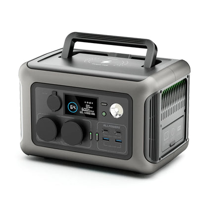 ALLPOWERS Portable Power Station R600 - 299Wh LiFeP04 Battery with 2x 600W AC Outlets for Camping, RV and Home