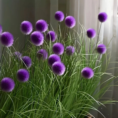 Purple Bulbous Artificial Grass Plants – Decorative Faux Greenery for Home, Festival, Party & Courtyard Garden Decor