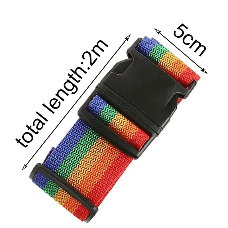 Adjustable Travel Luggage Strap with Password Lock - Anti-Theft Packing Belt for Secure Baggage Bundling
