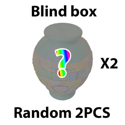6PCS Plants vs Zombies 2 Clay Pot Blind Box – Sunflower, Peashooter & Zombie Game Figures for Kids Gift