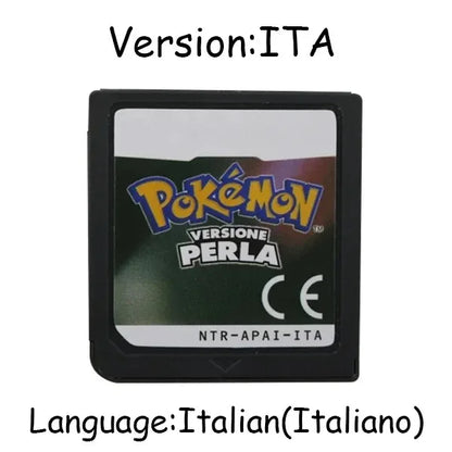 Pokemon Series DS Game Cartridge – Platinum, Pearl, Diamond, HeartGold, SoulSilver, Multilingual for NDS/3DS Consoles