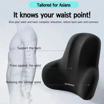 Memory Foam Lumbar Back Cushion Pillow for Car, Office & Gaming Chairs – Postpartum Pain Relief Support Seat Cushion