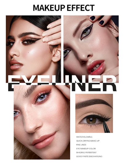 Waterproof Liquid Eyeliner Pen – Black, Long-Lasting, Quick-Dry Thick Eye Liner Makeup Tool