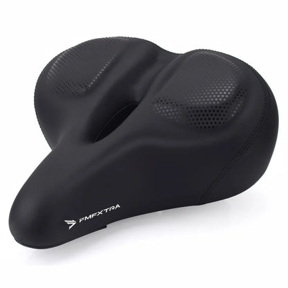 Oversized Comfort Bike Saddle - Extra Soft Padded Bicycle Seat for Men & Women, Large Mountain Bike Cushion