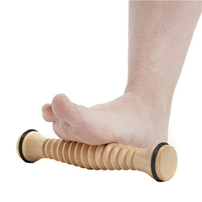 Wooden Foot Roller Massager — Acupressure Therapy for Plantar Fasciitis, Foot Arch & Myofascial Pain