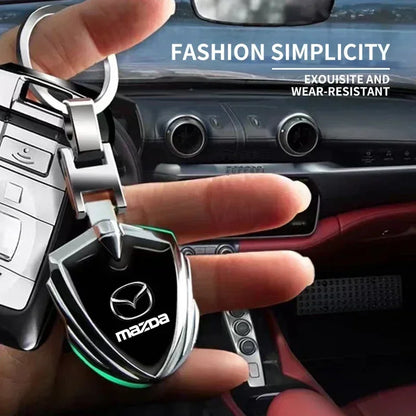 3D Metal Car Logo Keychain – Key Ring for Mazda 2 3 4 5 6 7 8 CX-3 5 8 9 MX-5 RX-8 BT-50 Atenza R360