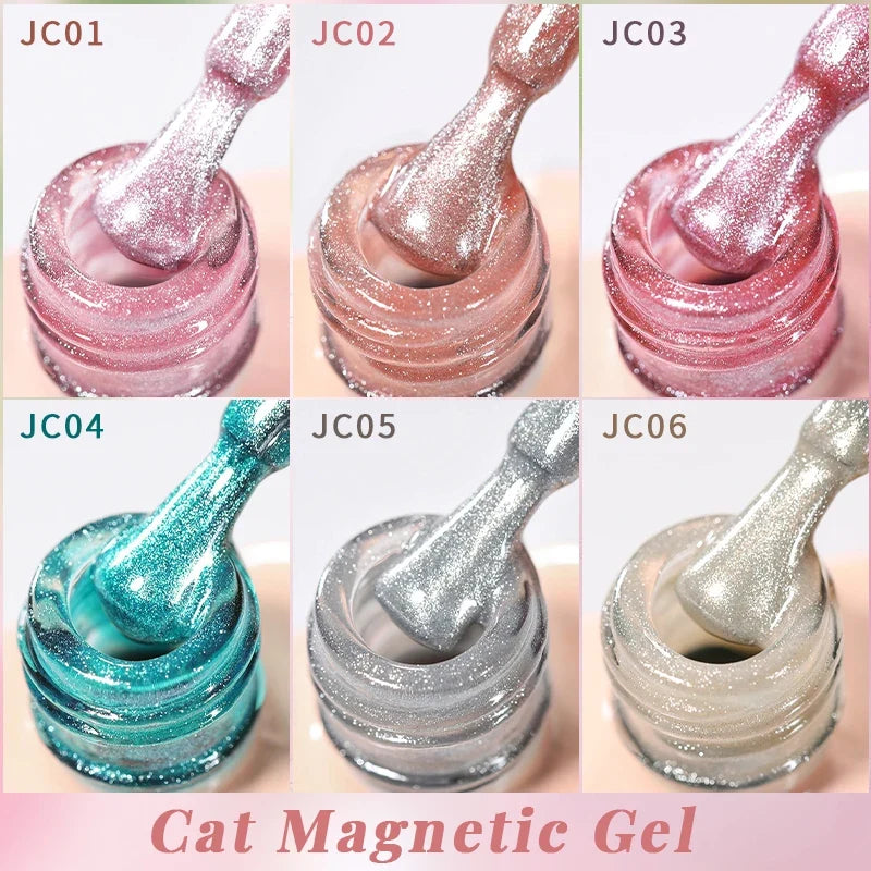 UR SUGAR Jelly Pink Cat Magnetic Gel Nail Polish 15ml - Glitter Ice Effect Soak Off UV LED Semi-Permanent Manicure Gel