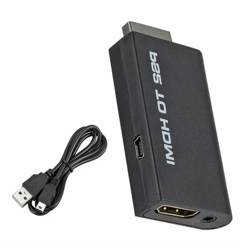 PzzPss PS2 to HDMI Converter with 3.5mm Audio Output – Supports 480i/480p/576i HD Display Modes