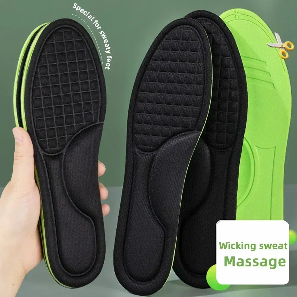 Unisex Soft Memory Foam Orthopedic Insoles – Deodorizing, Sweat-Absorbing & Antibacterial Shoe Accessories for Sports