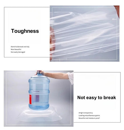 StoBag 10PCS Large Transparent Zipper Bags — Thick Waterproof Storage Pouches for Clothes & Food Packaging
