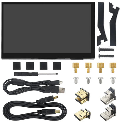 7 Inch Portable IPS Touch Screen Display – 1024x600 Monitor with Optional Speakers for Raspberry Pi 5/4B/3B+, Laptop, PC
