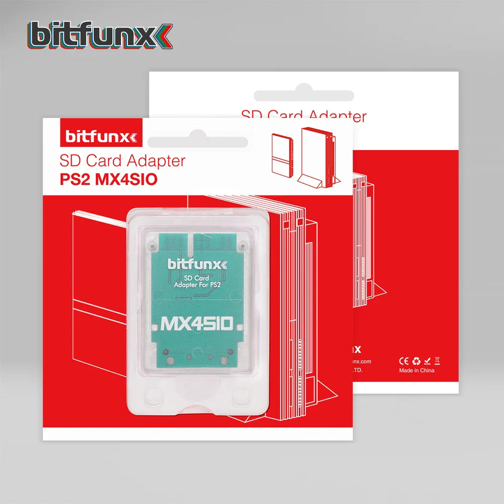 Bitfunx MX4SIO SIO2SD Adapter – MicroSD Game Card Reader for PS2 Sony PlayStation 2 Consoles