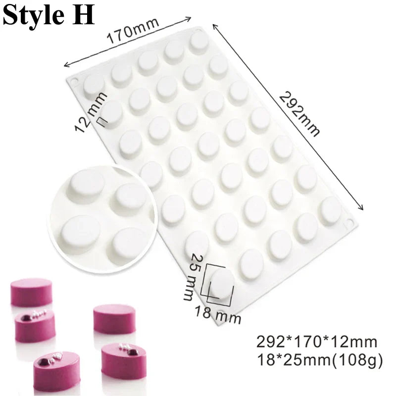 35-Cell Silicone Candy & Chocolate Mold — Jelly, Cake, Ice Cube & Dessert Baking Tool