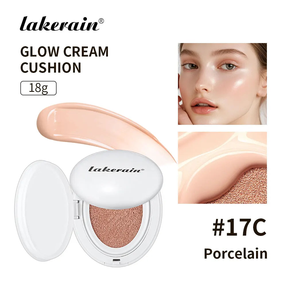 NEW Glow CC Cream Foundation Cushion – Waterproof, Long-Lasting Brightening Face Base Makeup for Women, Korean Cosmetics