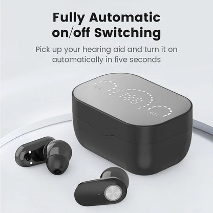 Rechargeable Invisible Hearing Aids for Elderly – Mini Wireless ITE Sound Amplifier Listening Device