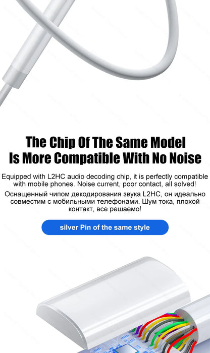 Wired Stereo Earphones for Apple iPhone 7–16 & iPad — 3.5mm Headphones for iPhone, Tablet, Laptop