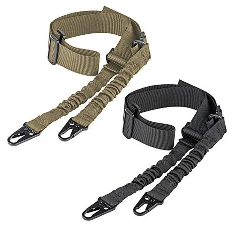 Two Points Rifle Sling with Length Adjuster | Traditional Sling with QD Metal Hook | Outdoor Tactical Sling Shoulder Straps