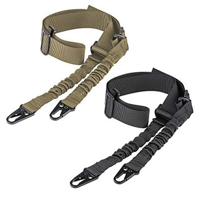 Two Points Rifle Sling with Length Adjuster | Traditional Sling with QD Metal Hook | Outdoor Tactical Sling Shoulder Straps