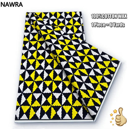 Original 100% Cotton African Wax Print Fabric - Soft Ankara Batik DIY Pagne