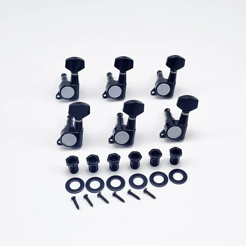6PCS Locking Guitar Tuning Pegs – 3L3R String Tuners for Acoustic Guitar with Machine Head Knobs