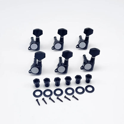 6PCS Locking Guitar Tuning Pegs – 3L3R String Tuners for Acoustic Guitar with Machine Head Knobs