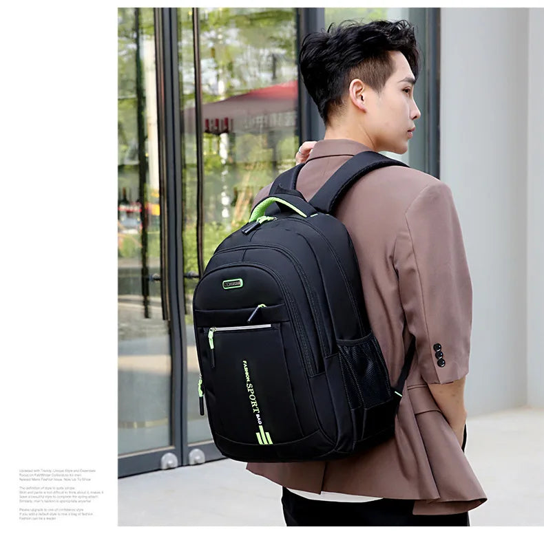 Men’s Oxford Waterproof Backpack – Business Laptop Rucksack for Travel, Work & High School Students