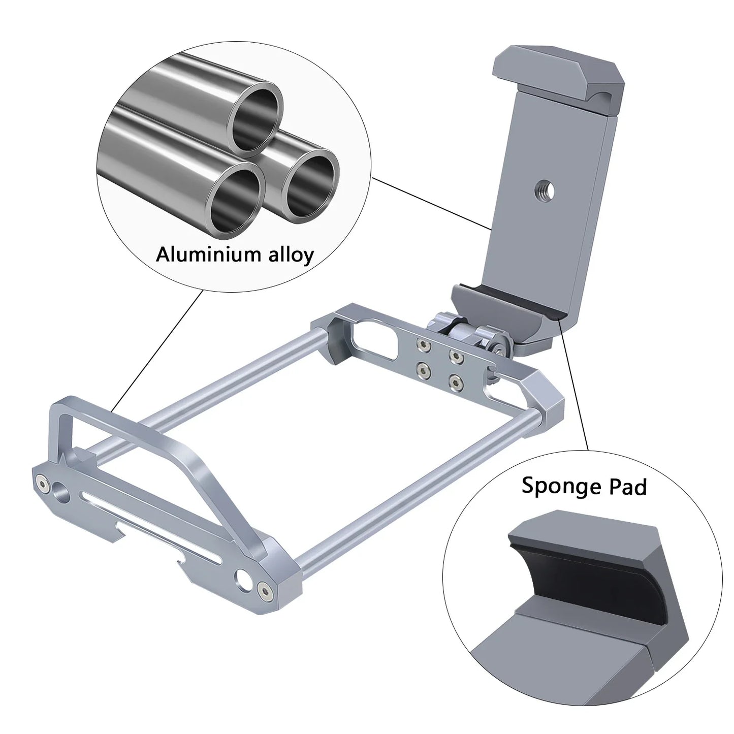 Aluminum Protector Frame Bracket with Phone Mount Holder for Flysky Noble NB4 Pro, NB4 Lite, NB4+ Radio Transmitter   2/2