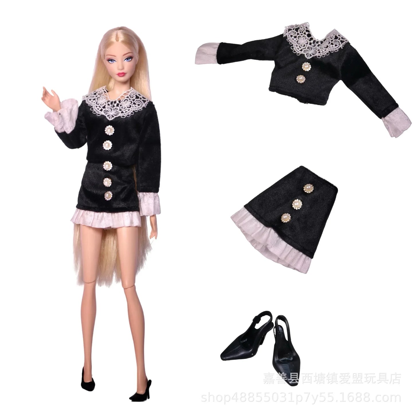 Doll Clothes for 30cm Barbie – Skirt, Outerwear, Pants & Shoes Accessories