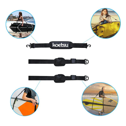 Adjustable Surfboard Shoulder Carry Sling – Paddle Board Strap & Deck Bag Carrier for SUP