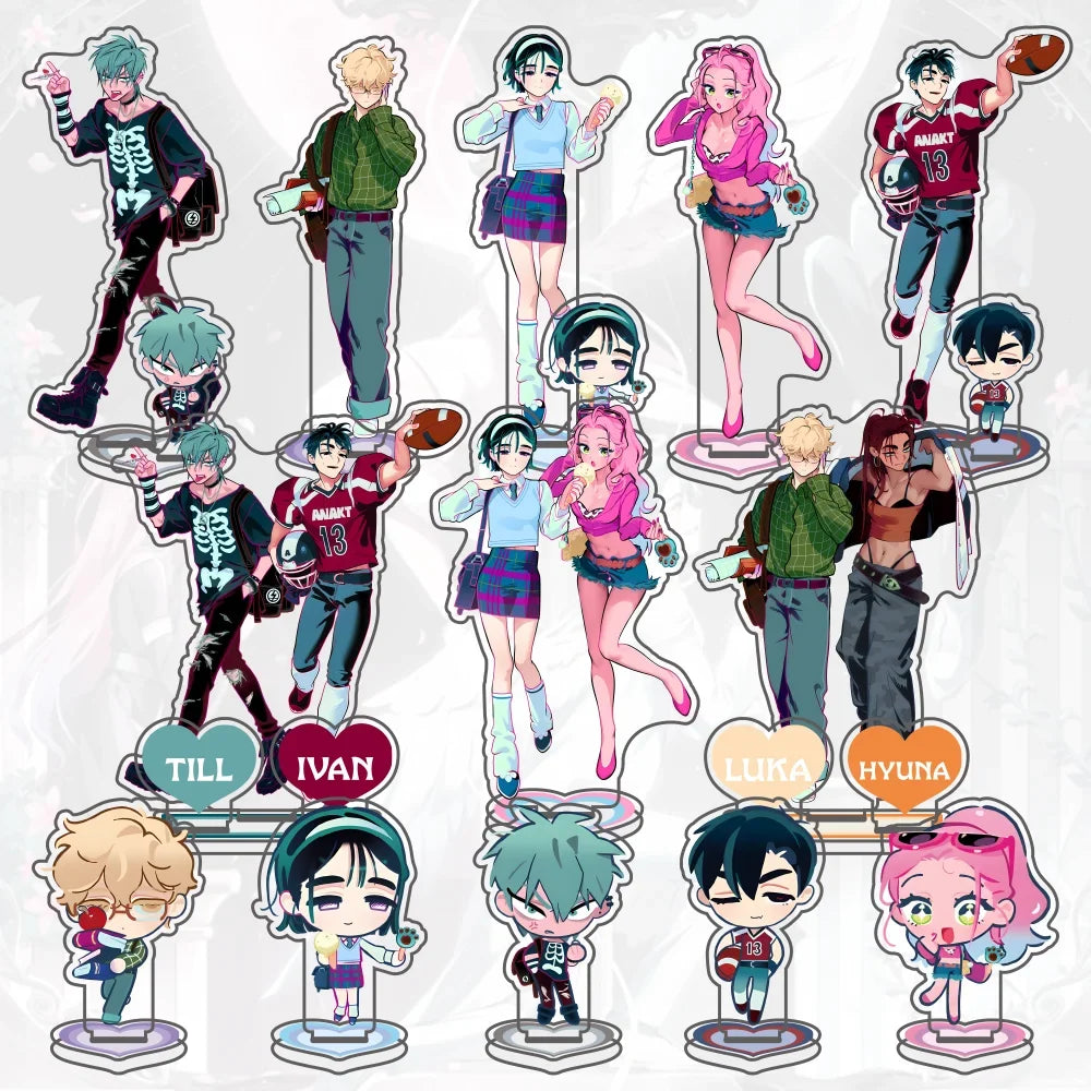 Anime Alien Stage Acrylic Stand Figure - Ivan Till Luka Sua Mizi Desktop Ornament Keychain Collectible Gift