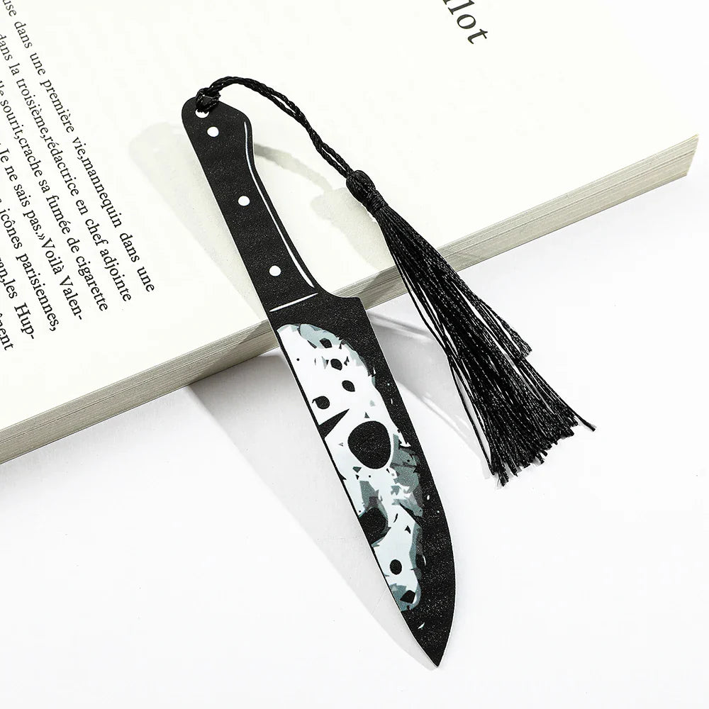 Anime Horror Killer Fruit Knife Series Bookmarks - Acrylic Bookmarks for Fans and Book Lovers, Ideal as Reading Markers