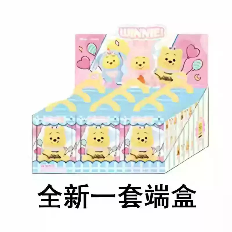 Original Winnie the Pooh Vinyl Plush Blind Box — Naughty Party Pooh Bear Bag Pendant, Cute Surprise Doll Gift