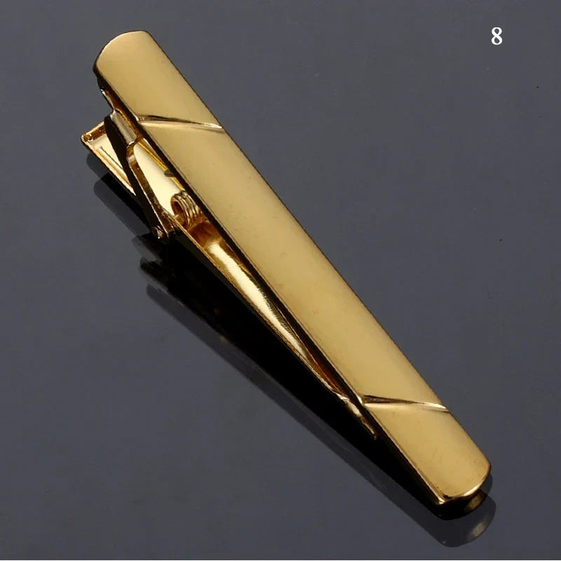 Men’s Fashion Tie Clip Pin - Metal Necktie Bar for Business, Wedding & Party Suit Accessories Gift