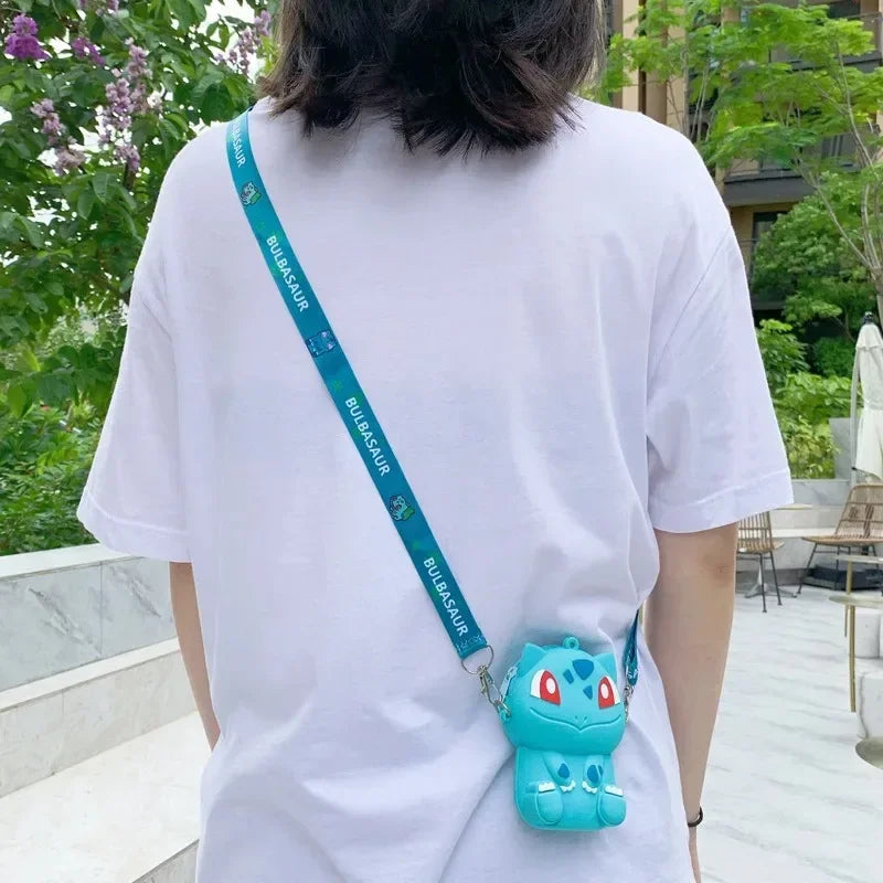 Cute Pikachu Silicone Purse – Pokémon Anime Shoulder Bag for Kids, Small Storage Princess Messenger Gift