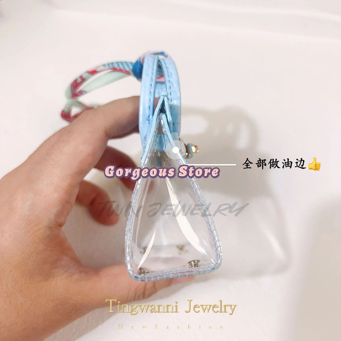 Mini Bag Keychain Pendant — Small Earphone Case & Accessory for H Family, Decorative Gift