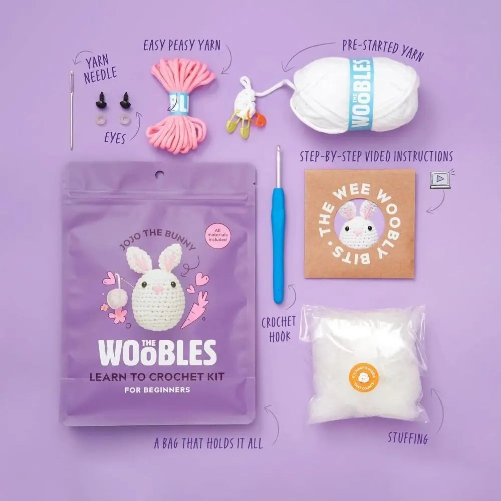 Multifunction Crochet Stuffed Animal Kit – DIY Handmade Yarn Set for Beginners, Includes Crochet Hooks, Non-Finished Product