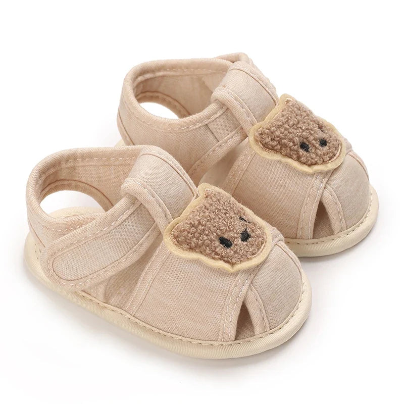 Cute Bear Baby Sandals - Soft Sole First-Step Shoes for Infants & Toddlers 0–18 Months