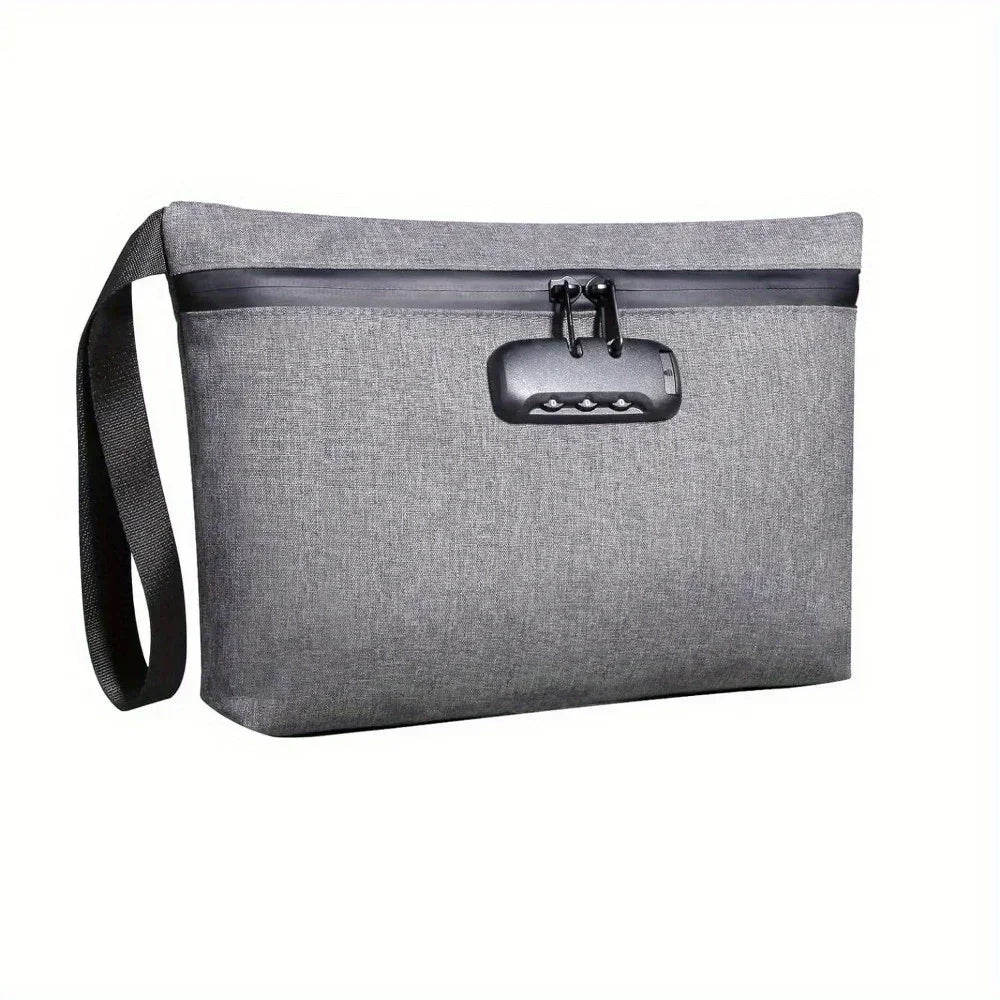 Smell-Proof Pouch with Combination Lock – Easy Storage Bag for Travel & Home Use